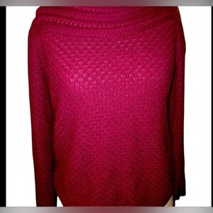 Croft & Barrow Women's Cable-Knit Yoke Boatneck Sweater large